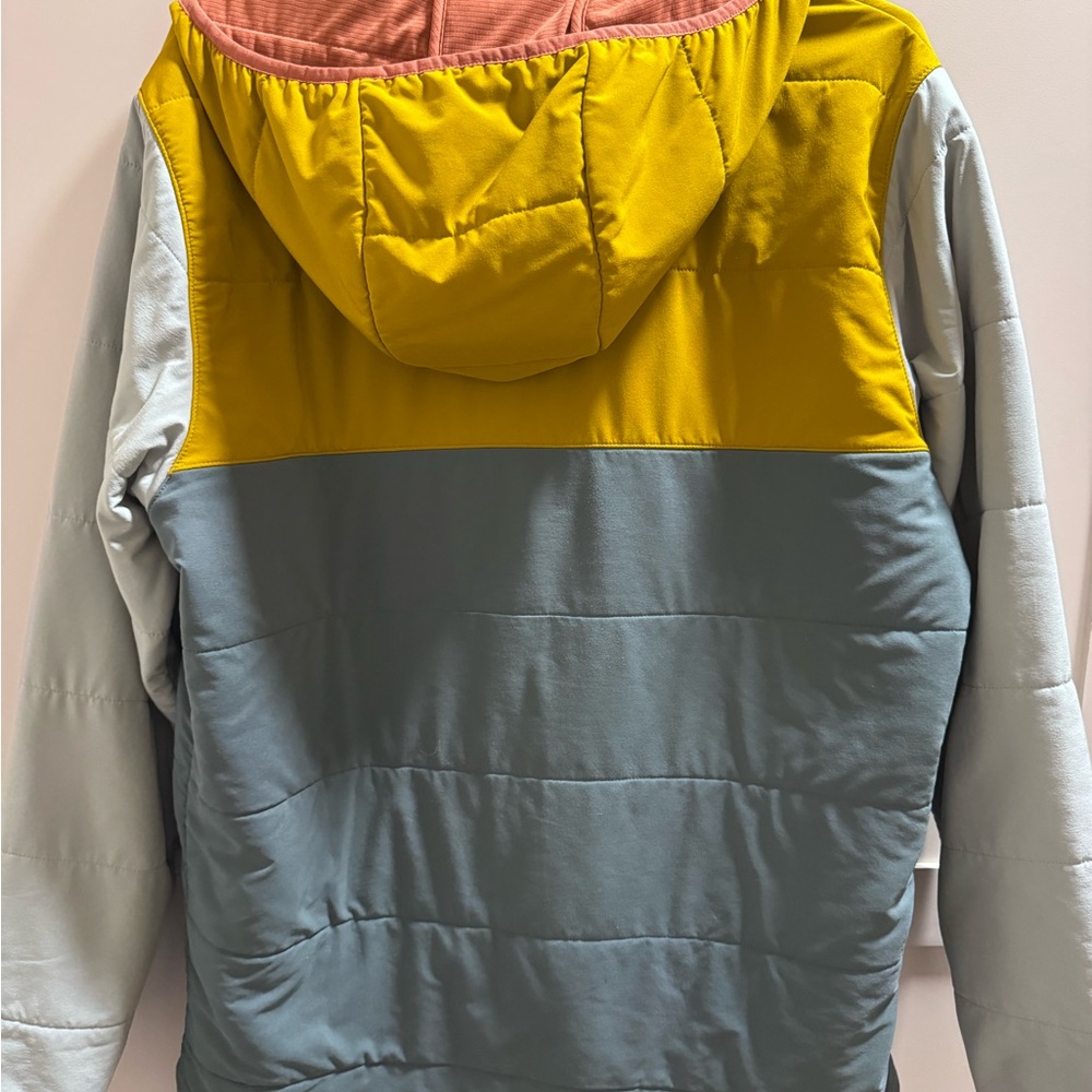 Patagonia Men’s Pack It Pullover Hoodie - M - Gold, slate Blue, and green/Gray